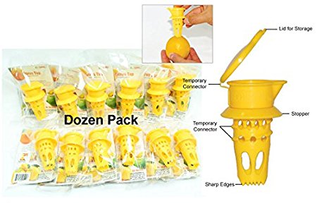 EcoJeannie 12 Pack Citrus Tap, Portable Lemon Juicer Faucet (Patent Pending), Lime Squeezer, Juice Extractor- BPA Free Hormone Free