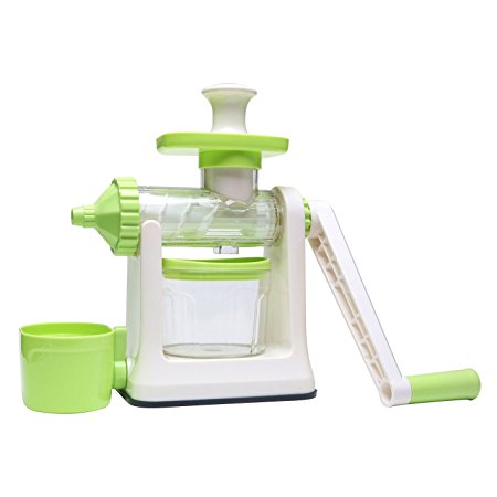 Edofiy Manual Hand Crank Single Auger Health Juicer,Fruit & Vegetable Juice Extractor Manual Wheatgrass Juicer