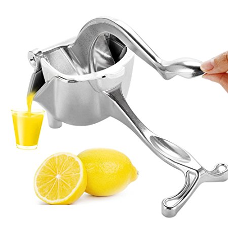 Top Rated Detachable Aluminium Lemon Squeezer, Retro Style Hand Press Fruit Juicer, Manual Citrus Press Juicer (Quality Silver)