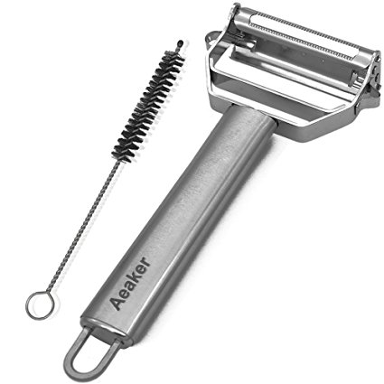 Premium Stainless Steel Potato Peeler with Cleaning Brush Sets