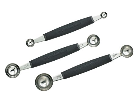 Cutlery-Pro Melon Baller, Professional Quality, 18/8 Stainless Steel, Set of 3