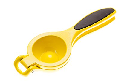 Lemon Lime Squeezer by Kitchen Bitz - Strong Aluminium Citrus Juicer - Non-Slip Grip Handles