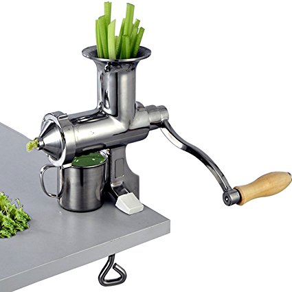 Happybuy Wheatgrass Juicer Manual Wheatgrass Juicer Stainless Steel Wheatgrass Extractor Leafy Green Juicer DIY Extractor Tool (Manual)