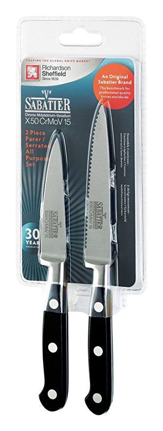 Richardson Sheffield 2 Piece V Sabatier Parer and Serrated All Purpose Knife Set