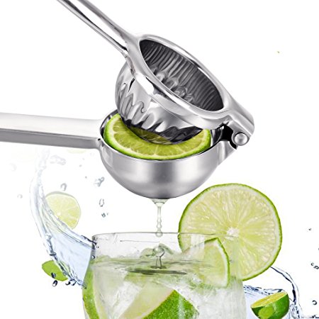 cnlinkco Lemon Large Squeezer Manual Press Juice from Fruit or Vegetables Citrus Juicer Stainless Steel (Silver from the US)