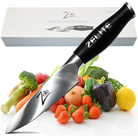 Zelite Infinity Paring Knife - Comfort-Pro Series - High Carbon Stainless Steel Chef Knives X50 Cr MoV 15 >> 4″ (102mm)” class=”aligncenter”></a><br /><a href=