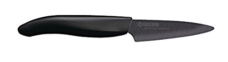 Kyocera Advanced Ceramic Revolution Series 3-inch Paring Knife, Black Blade