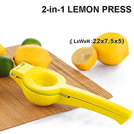 CDRAI Manual Citrus Juicer - Top Rated Premium Quality Metal Lemon Lime Squeezer 2in1