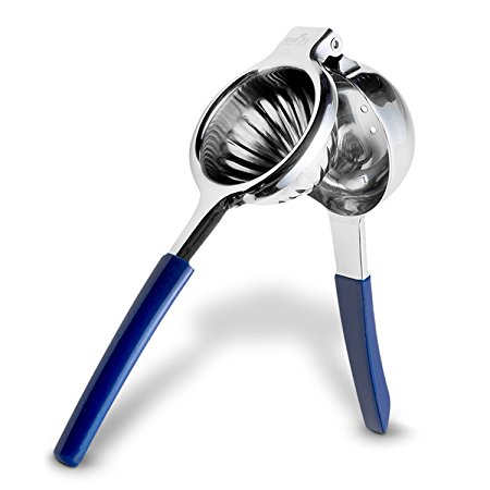 The Superjuicer - Premium Quality 316 Stainless Steel Lemon Squeezer with Silicone Handles - Fantastic Hand Juicer From One Life Improvements