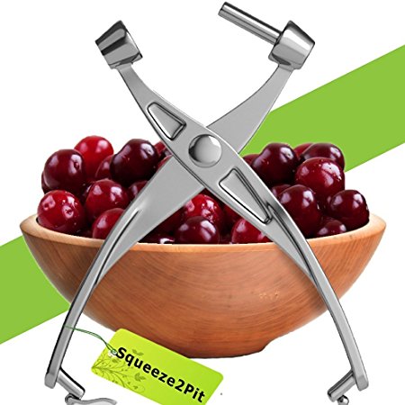 Cherry Pitter - Heavy Duty Pitting Tool for Removing Pits from Olives and Cherries (2 Pack)