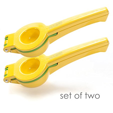 Lemon Lime Orange Squeezer Set of 2 Fresh Citrus Juicer Press (2, Lemon) by KAIBR