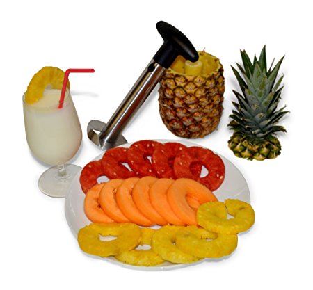 Professional Pineapple Slicer / Corer / Cutter. Fast and Easy – Slices Perfect Rings in Seconds, Makes the Best Gift, Ergonomic Grip, Dishwasher Safe, Heavy Duty Thicker Blade, Premium Stainless Steel