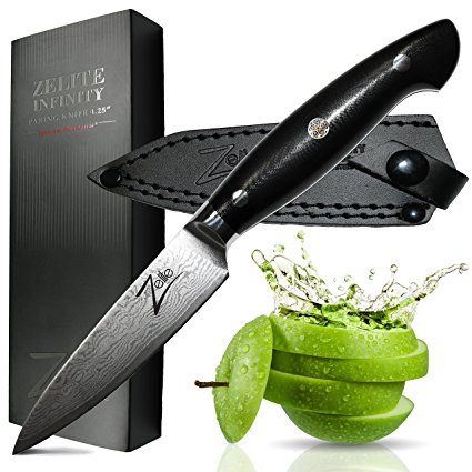 ZELITE INFINITY Paring Knife 4.25 Inch >> Executive-Plus Series >> Best Quality Japanese VG10 Super Steel 67 Layer High Carbon Stainless Steel, Incredible G10 Handle, Full-tang, Larger Deeper Blade” class=”aligncenter”></a><br /><a href=