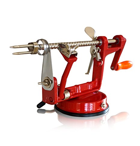 CAST IRON APPLE PEELER by Purelite Durable Heavy Duty Cast Iron Apple Slicing Coring and Peeling Machine Razor Sharp Stainless Steel Blades and Chrome Plated Parts eBook Included